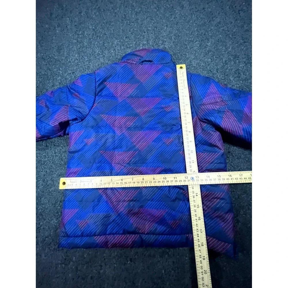 Swiss Tech Puffer Jacket Kids XS Blue Purple Insulated Long Sleeve Full Zipper